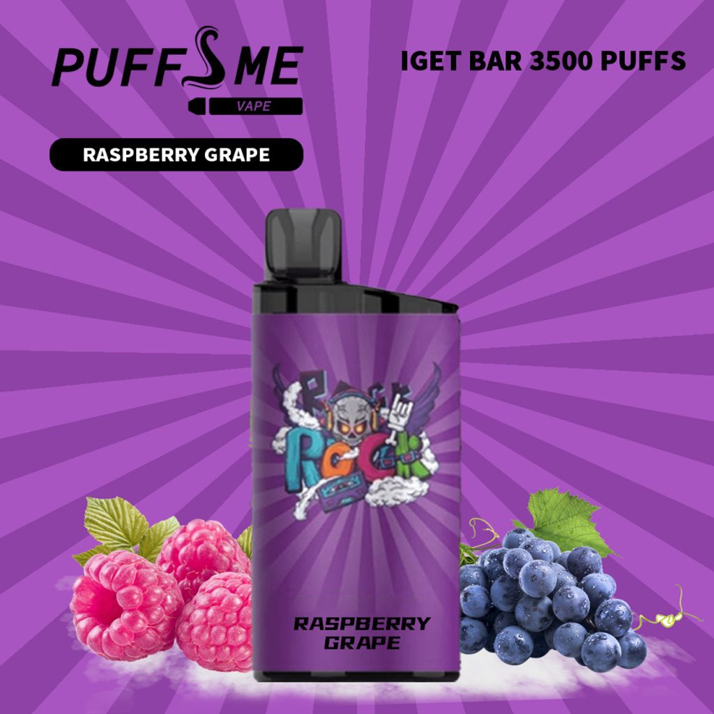 Buy Iget Bar 3500 Puffs Raspberry Grape Online Puffsme